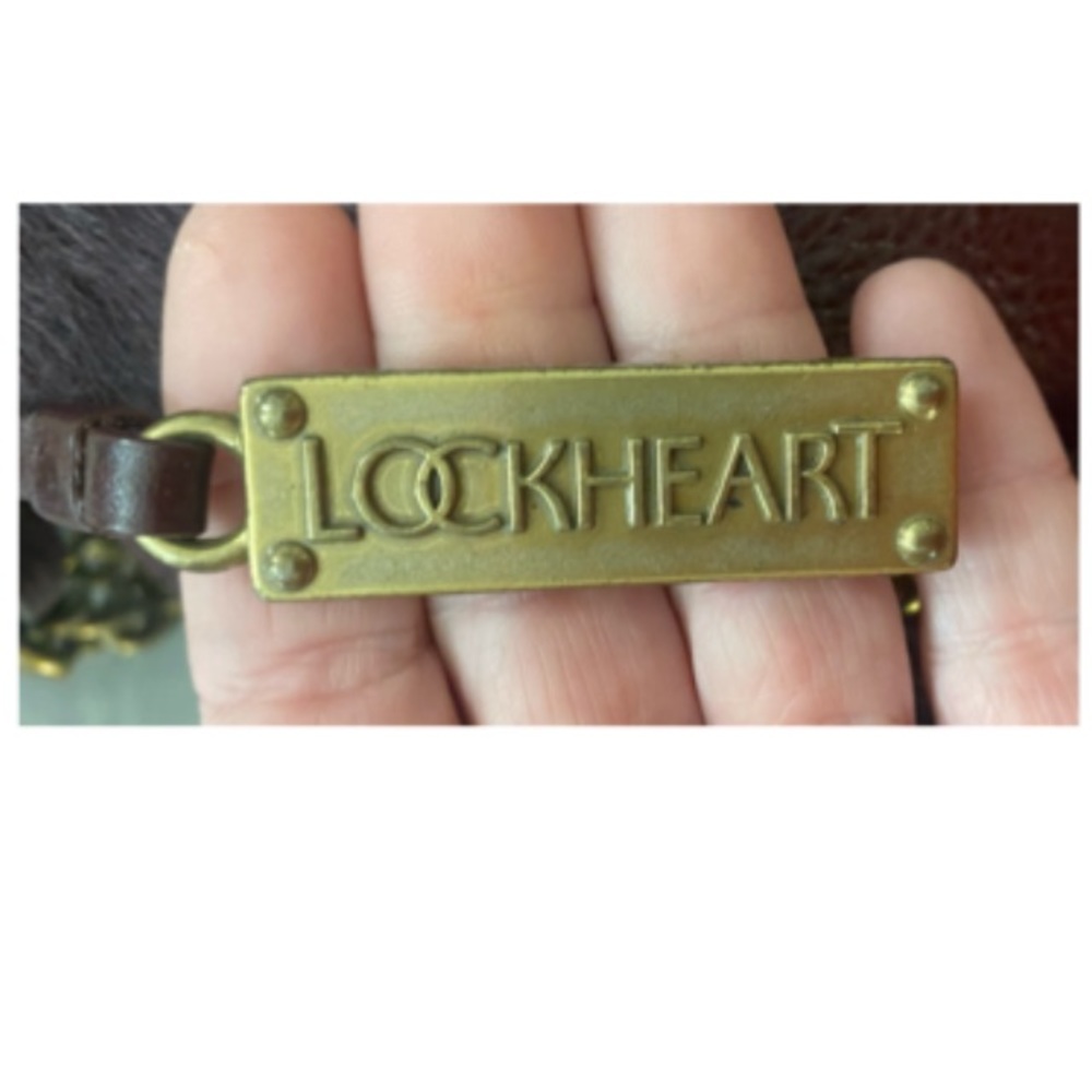 Authentic Rare Vintage burgundy/brown Lockheart fur & leather shoulder bag. Mint - Picture 8 of 9